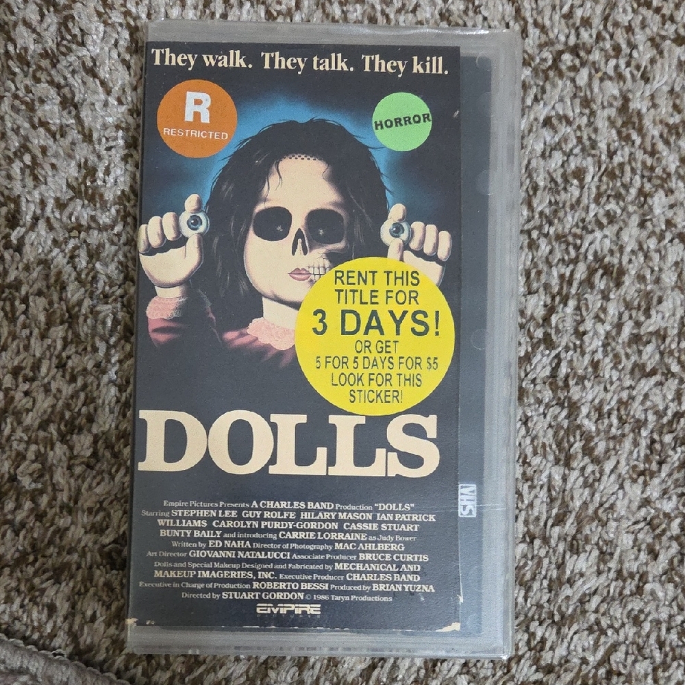 Dolls Horror Movie VHS Tape